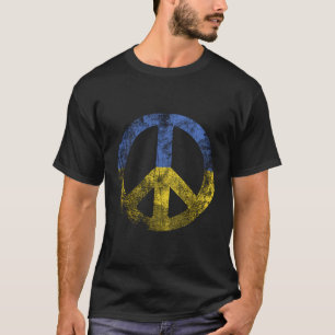 ukrainisches Flag-Friedenszeichen T-Shirt