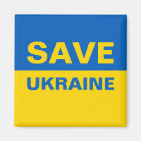 ukrainisches Flaggenmagnet gerettet