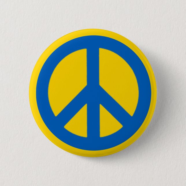 ukrainisches Friedenszeichen Button (Vorderseite)