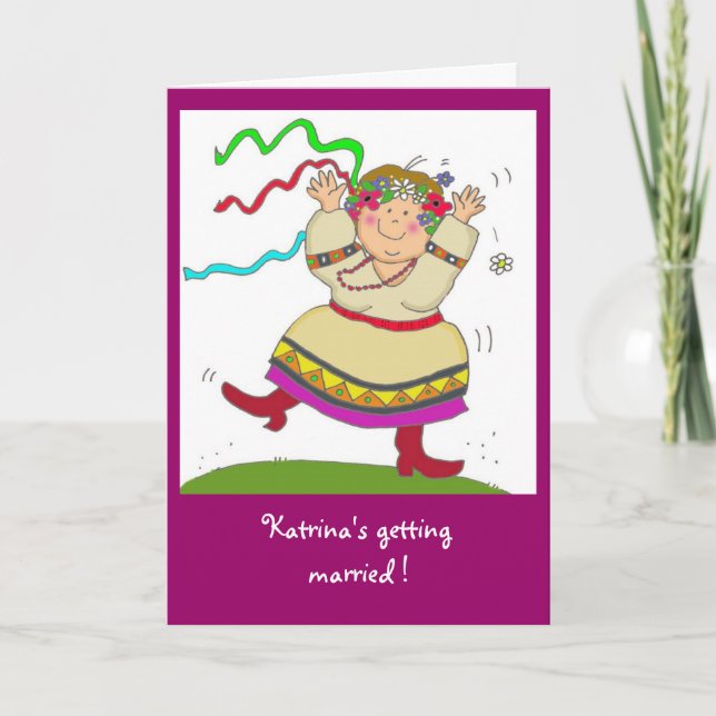 Ukrainisches Girl-Brautparty Einladung (Vorderseite)