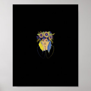 Ukrainisches Hemd Ukraine Frauen Mädchen Patriotis Poster