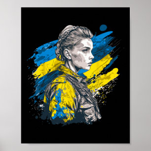 Ukrainisches Mädchen - Stärke angesichts des Wider Poster