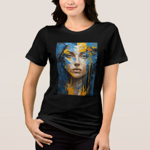 Ukrainisches Mädchen. Tri-Blend Shirt