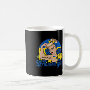 Ukrainisches Mädchen Ukraine Frau Ukrainer Flagge Kaffeetasse