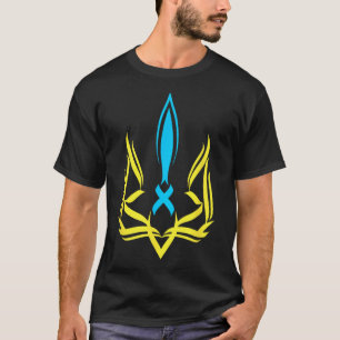 Ukrainisches Nationalemblem Gelbe Blaue Farben - U T-Shirt