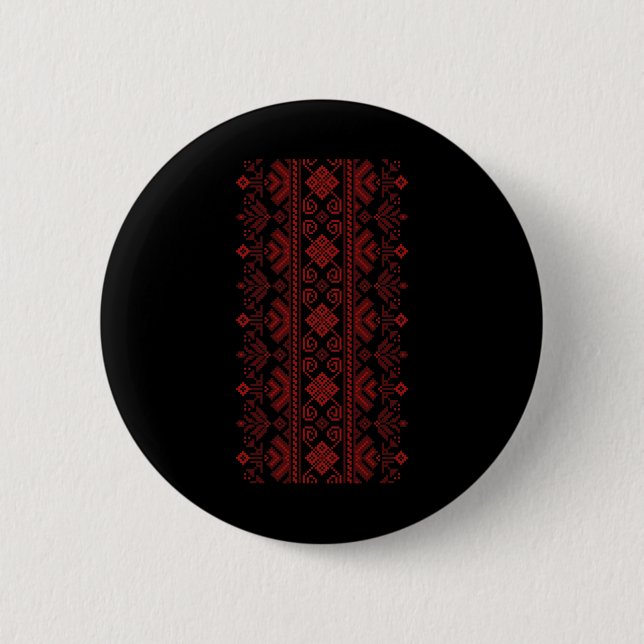 Ukrainisches Nationales Hemd Strickmuster 1 Button (Vorderseite)