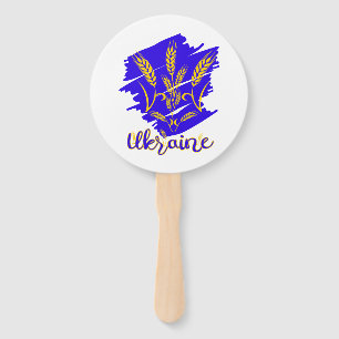 Ukrainisches Nationalsymbol tryzub aus Weizenohr Fächer