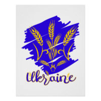Ukrainisches Nationalsymbol tryzub aus Weizenohr