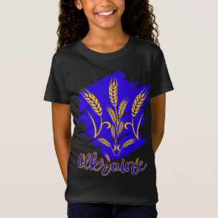 Ukrainisches Nationalsymbol tryzub aus Weizenohr T-Shirt