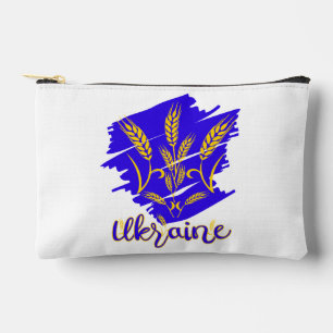 Ukrainisches Nationalsymbol tryzub aus Weizenohr Zubehörtasche