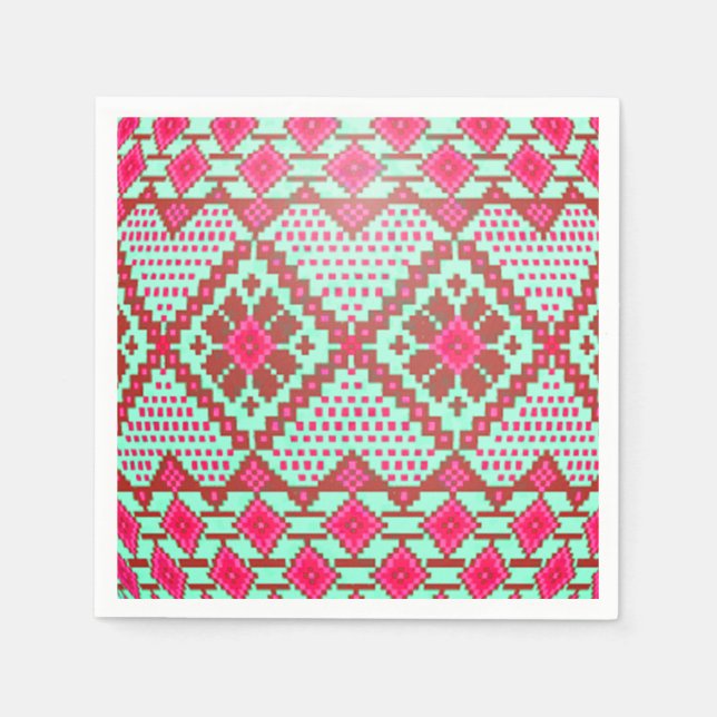 Ukrainisches Ostereier (Pysanka) Papier Napkins Serviette (Vorderseite)