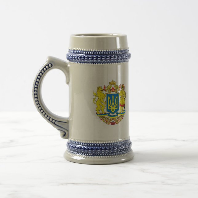 Ukrainisches Symbol-Bier Stein Bierglas (Links)