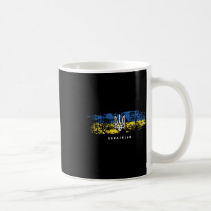 Ukrainisches T-Shirt Tryzub Ukraine-Flagge Militär Kaffeetasse