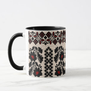 Ukrainisches traditionelles Vushuvanka-Volkskunstm Tasse