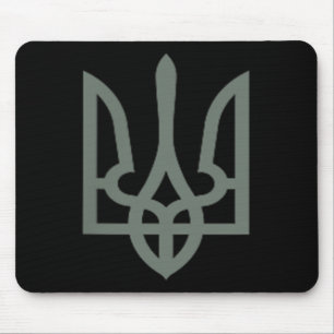 Ukrainisches Trident Symbol Tryzub Emblem Mousepad