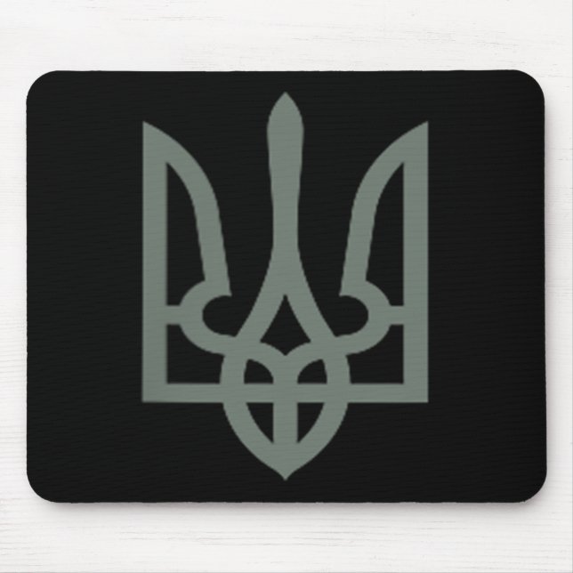 Ukrainisches Trident Symbol Tryzub Emblem Mousepad (Vorne)