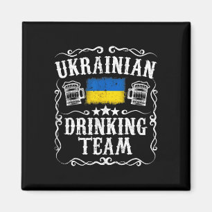 Ukrainisches Trinker-Team T-Shirt Lustige Ukraine- Magnet