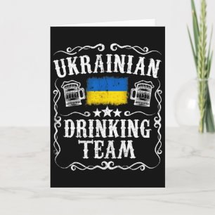 Ukrainisches Trinkteam T-Shirt Lustige Ukraine-Fla Karte