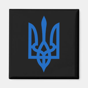 Ukrainisches Tryzub-Symbol auf dem Herzen Magnet