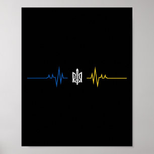 Ukrainisches Tryzub-Symbol mit Schwert - Ukraine T Poster