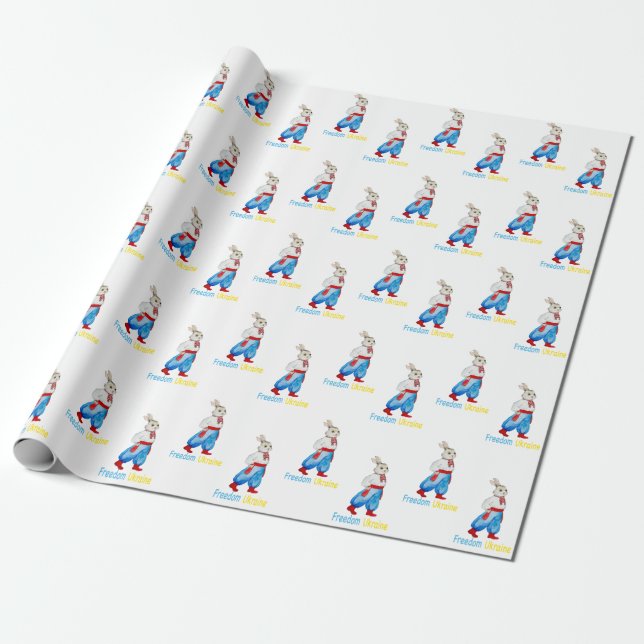 Ukrainisches VolkskKostüm Wasserfarbengeziertes Ka Geschenkpapier (Ungerollt)
