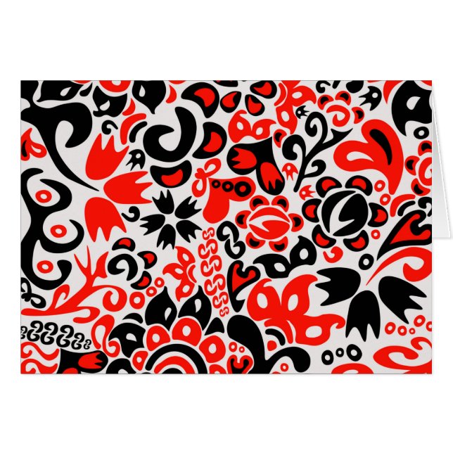 Ukrainisches Volkskunst-Blumenmuster (Vorderseite (Horizontal))