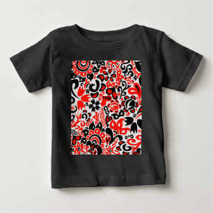 Ukrainisches Volkskunst-Blumenmuster Baby T-shirt