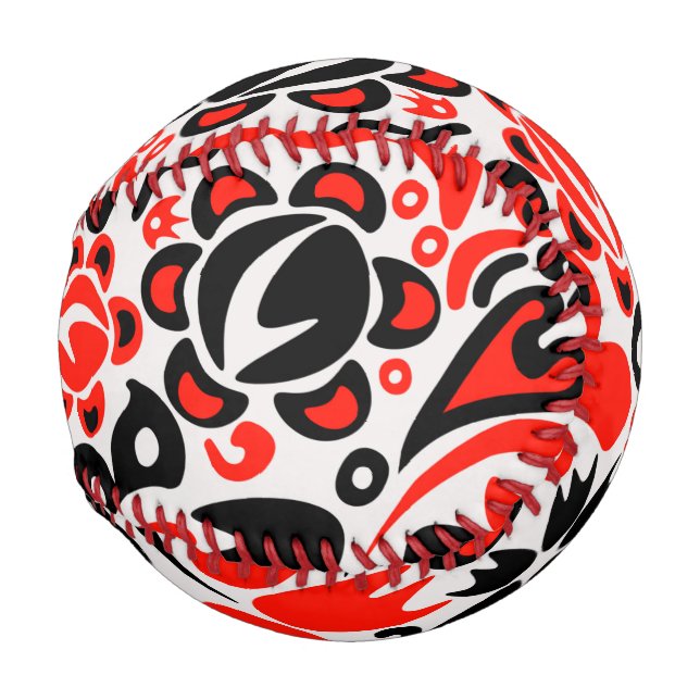 Ukrainisches Volkskunst-Blumenmuster Baseball (Vorne Rechts)