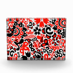 Ukrainisches Volkskunst-Blumenmuster Fotoblock