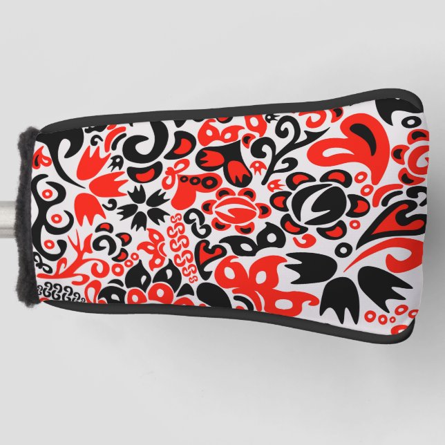 Ukrainisches Volkskunst-Blumenmuster Golf Headcover (Vorderseite)
