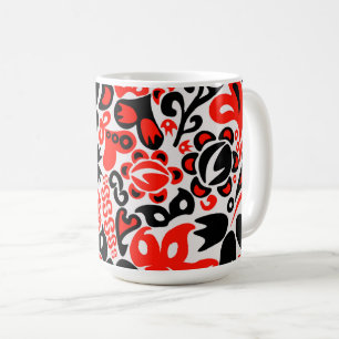 Ukrainisches Volkskunst-Blumenmuster Kaffeetasse