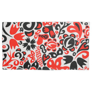 Ukrainisches Volkskunst-Blumenmuster Kissenbezug