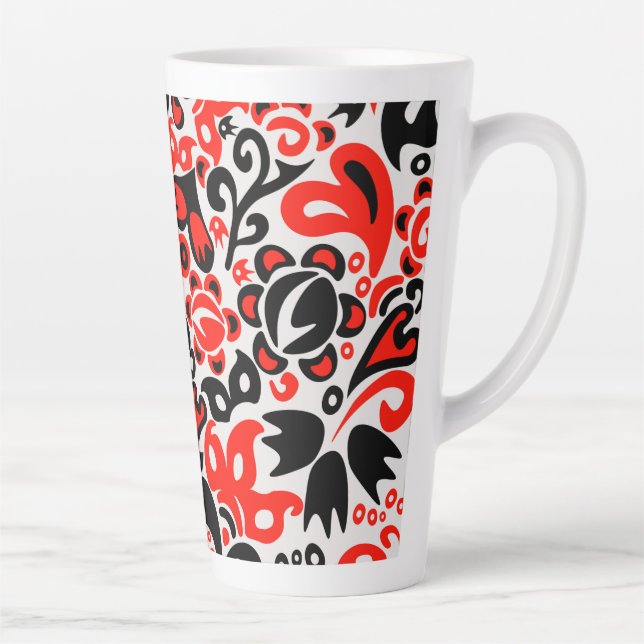 Ukrainisches Volkskunst-Blumenmuster Milchtasse (Rechts)