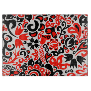 Ukrainisches Volkskunst-Blumenmuster Schneidebrett