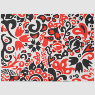 Ukrainisches Volkskunst-Blumenmuster Seidenpapier