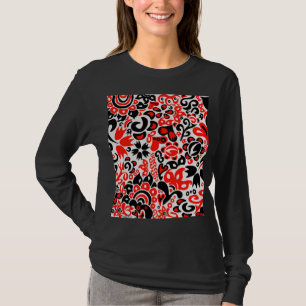 Ukrainisches Volkskunst-Blumenmuster T-Shirt