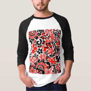 Ukrainisches Volkskunst-Blumenmuster T-Shirt