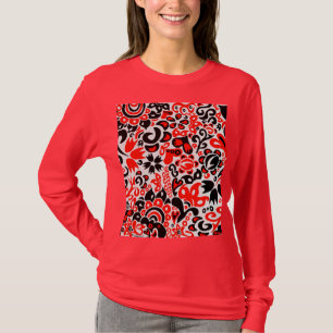 Ukrainisches Volkskunst-Blumenmuster T-Shirt