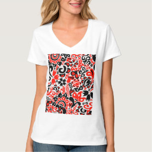 Ukrainisches Volkskunst-Blumenmuster T-Shirt