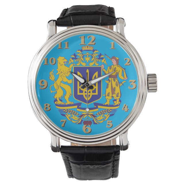 UKRAINISCHES WAPPEN ARMBANDUHR (Vorderseite)