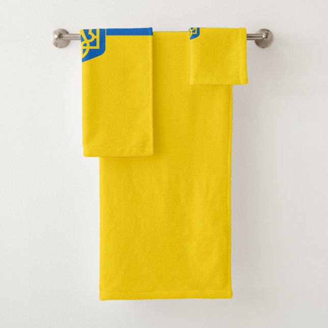 ukrainisches Wappen Badhandtuch Set (Insitu)
