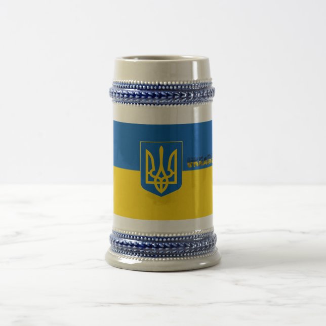 ukrainisches Wappen Bierglas (Mittel)