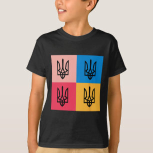 Ukrainisches Wappen in Sonnenblume gemalt. Ukraine T-Shirt