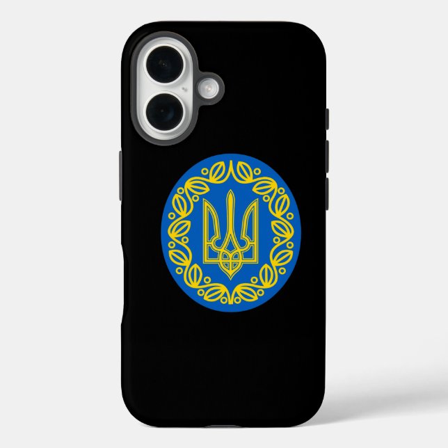 Ukrainisches Wappen iPhone 16 Hülle (Rückseite)