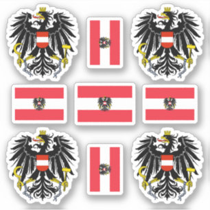 Ukrainisches Wappen und Flaggenaufkleber Aufkleber