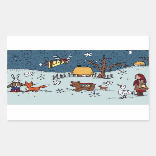 Ukrainisches Weihnachtsabend Rechteckiger Aufkleber