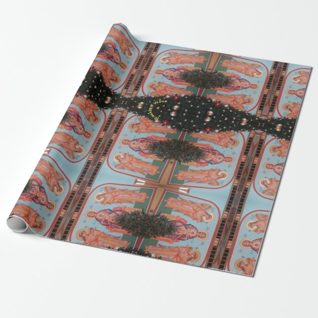 Ukrainisches Weihnachtspapier Geschenkpapier (Ungerollt)