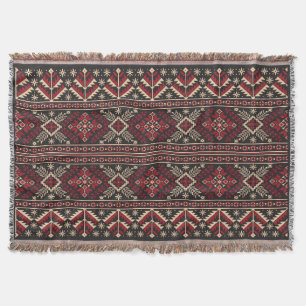 Ukrainisches Ziervolk nahtlos Muster Blanket Decke