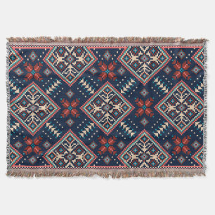 Ukrainisches Ziervolk nahtlos Muster Blanket Decke