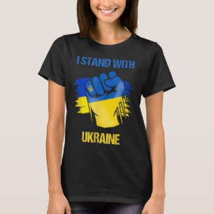 Ukrajina Slawa Unterstütze die Ukraine Steh mit de T-Shirt
